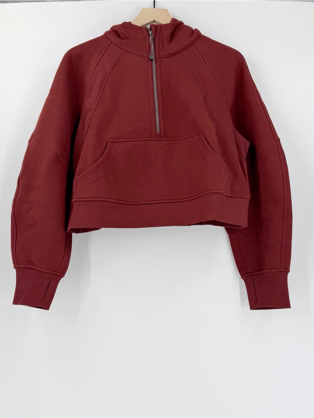 NWT Lululemon Scuba Oversized Half-Zip Hoodie XS/S Maroon Burgundy